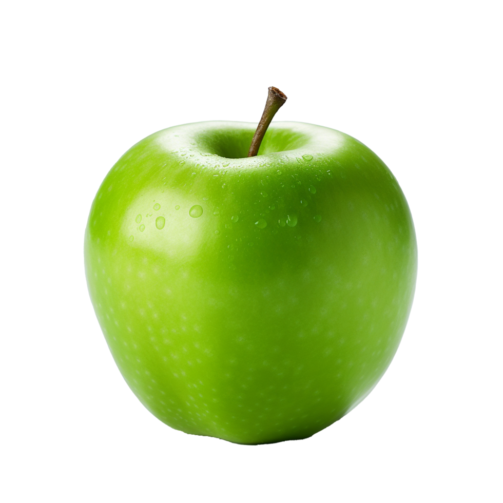 AI generated Fresh green apple fruit png isolated on transparent background