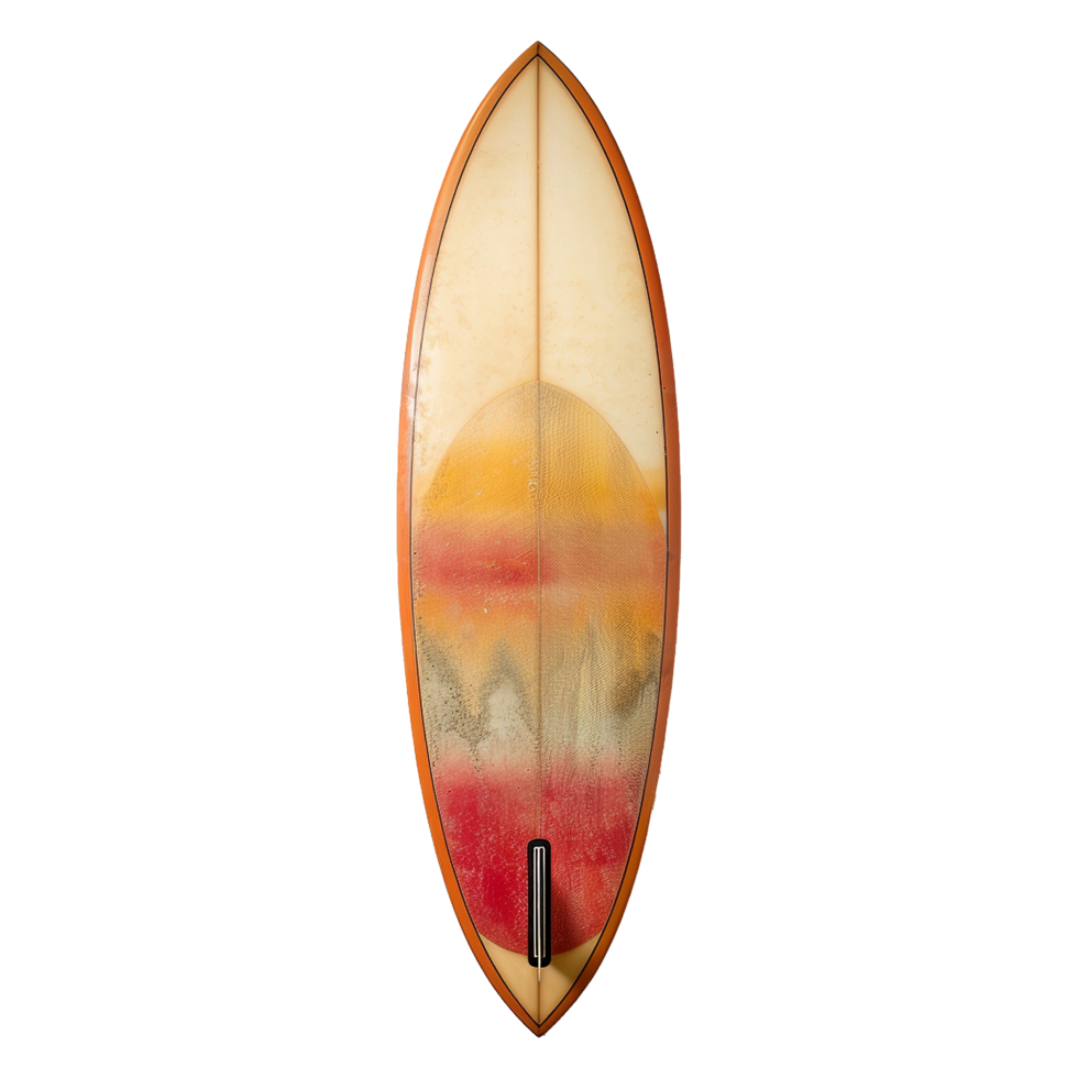 AI generated Surfboard at the beach isolated on transparent background png