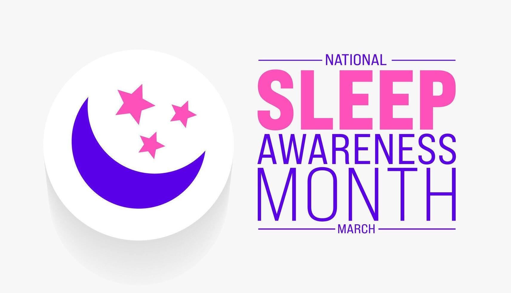 March is National Sleep Awareness Month background template. Holiday concept. use to background, banner, placard, card, and poster design template with text inscription and standard color. vector