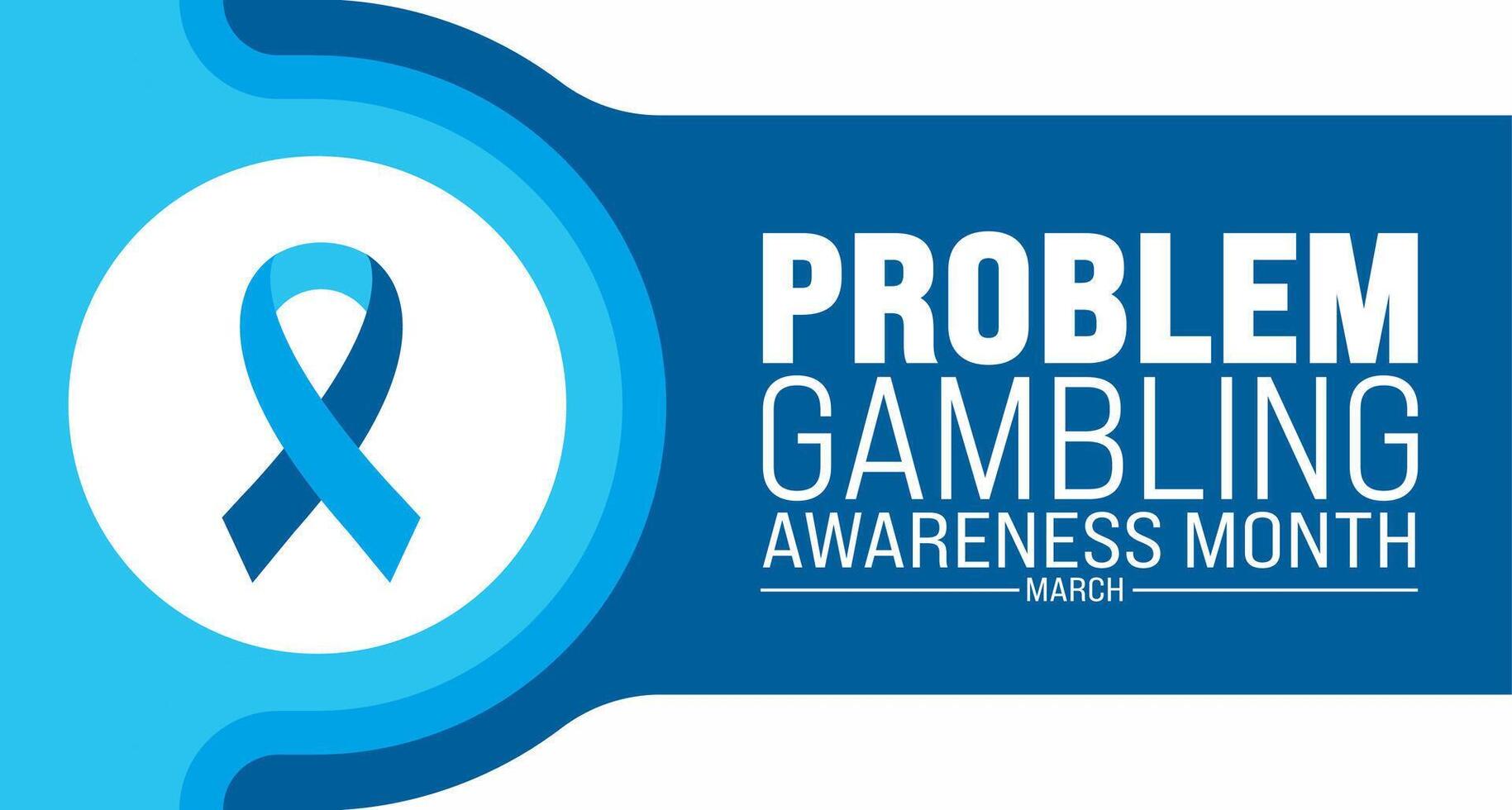 March is Problem Gambling Awareness Month background template. Holiday concept. use to background, banner, placard, card, and poster design template with text inscription and standard color. vector