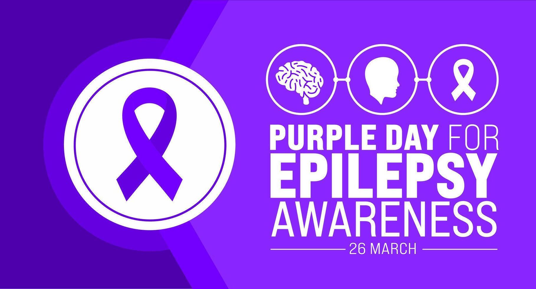 March is Epilepsy Awareness day or Purple Day background template. Holiday concept. use to background, banner, placard, card, and poster design template with text inscription and standard color. vector