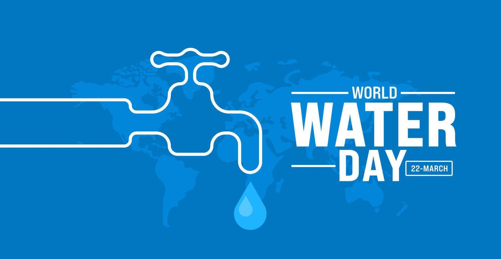 22 march is World Water Day background design template. World Water Day Save the water and ecology concept with vector abstract waterdrop background.