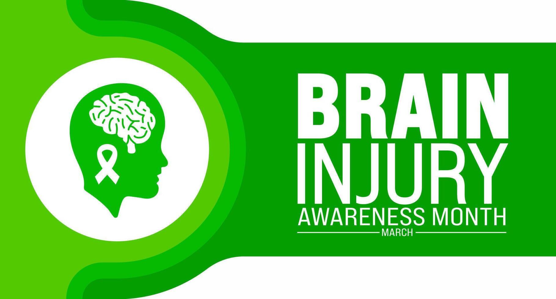 March is Brain Injury Awareness Month background template. Holiday concept. use to background, banner, placard, card, and poster design template with text inscription and standard color. vector