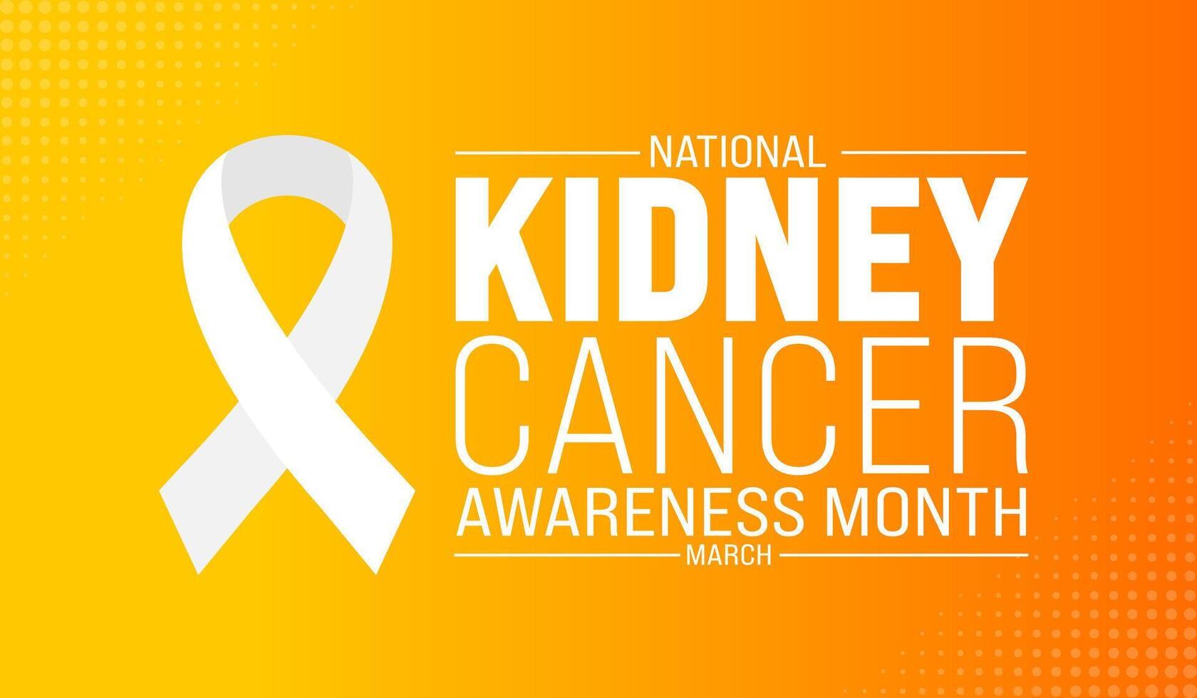 March is Kidney Cancer Awareness Month background template. Holiday concept. use to background, banner, placard, card, and poster design template with text inscription and standard color. vector