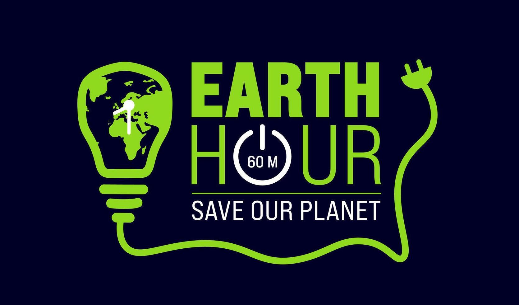 march is Earth hour background. turn off your lights for our planet banner. Earth hour illustration with planet and turn off button. Turn off the lights. Web banner. vector