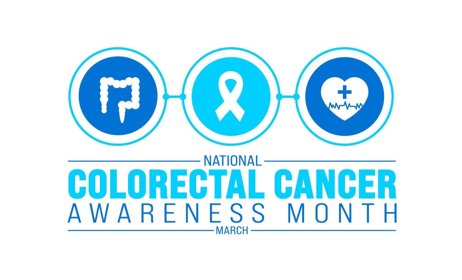 March is Colorectal Cancer Awareness Month background template. Holiday concept. use to background, banner, placard, card, and poster design template with text inscription and standard color. vector
