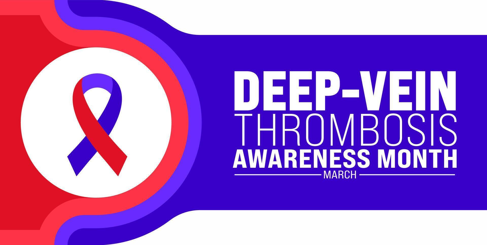 March is Deep Vein Thrombosis Awareness Month background template. Holiday concept. use to background, banner, placard, card, and poster design template with text inscription and standard color. vector