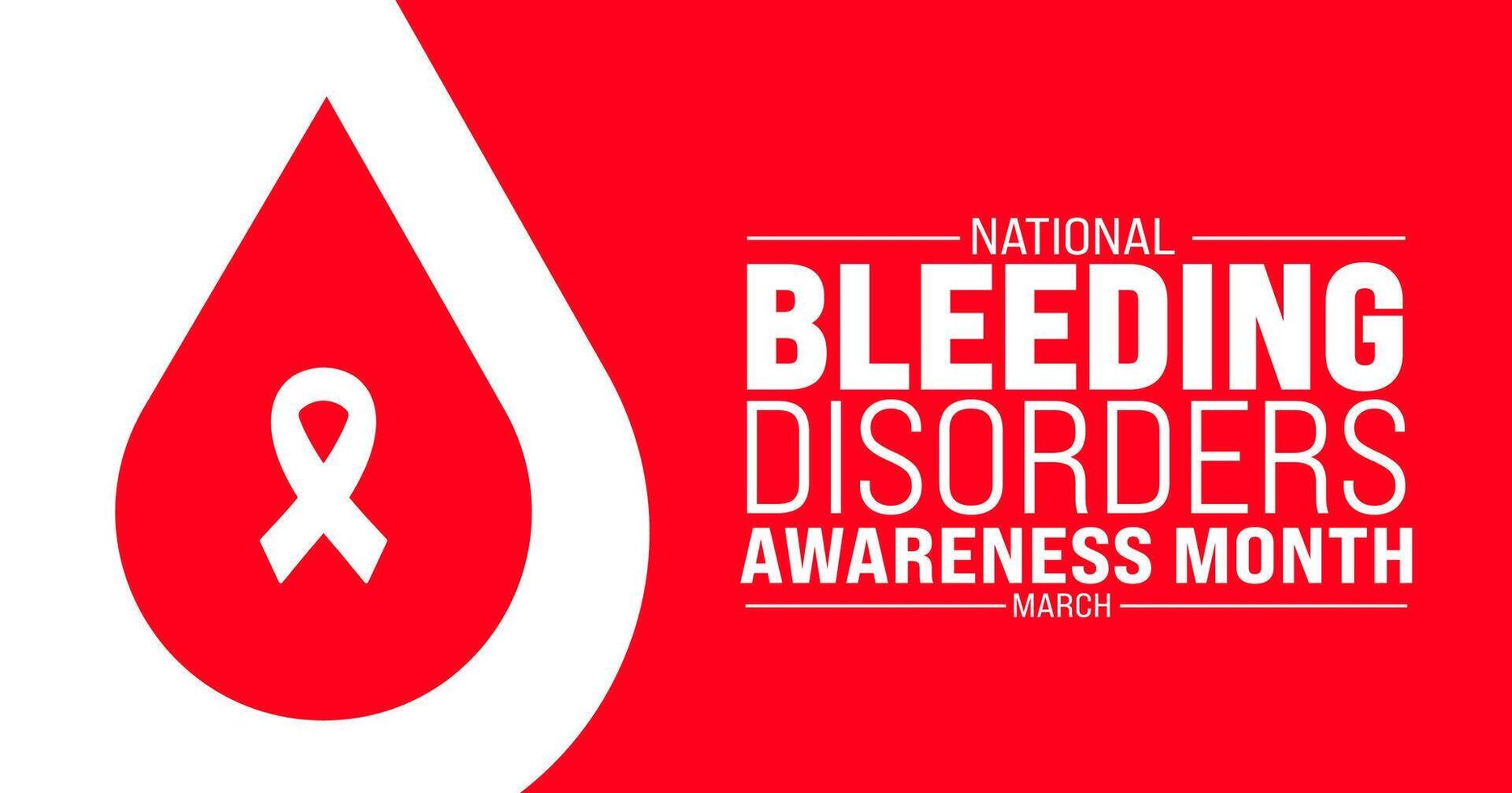 March is National Bleeding Disorders Awareness Month background template. Holiday concept. use to background, banner, placard, card, and poster design template with text inscription and standard color vector