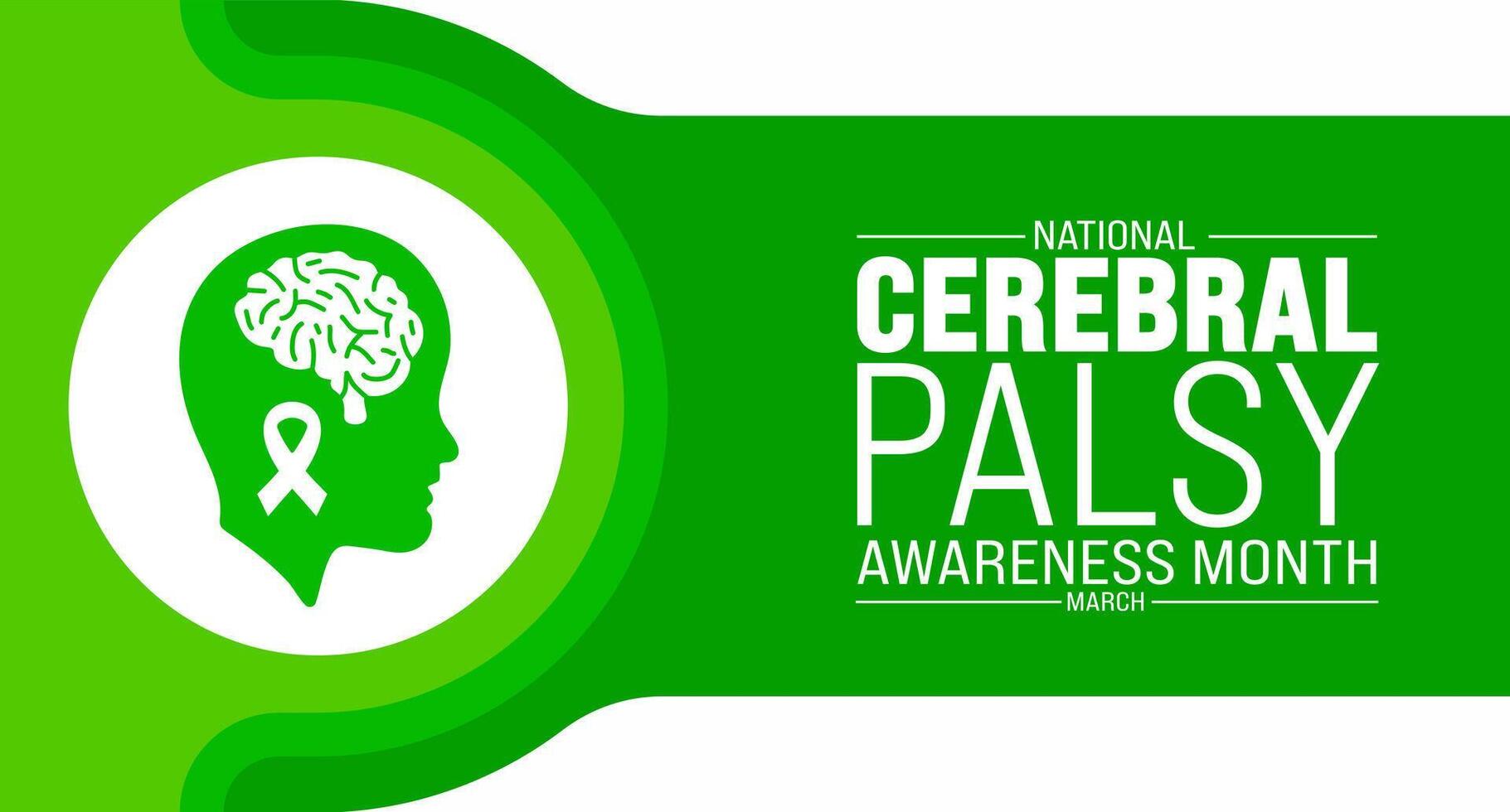 March is national Cerebral Palsy Awareness Month background template. Holiday concept. use to background, banner, placard, card, and poster design template with text inscription and standard color. vector