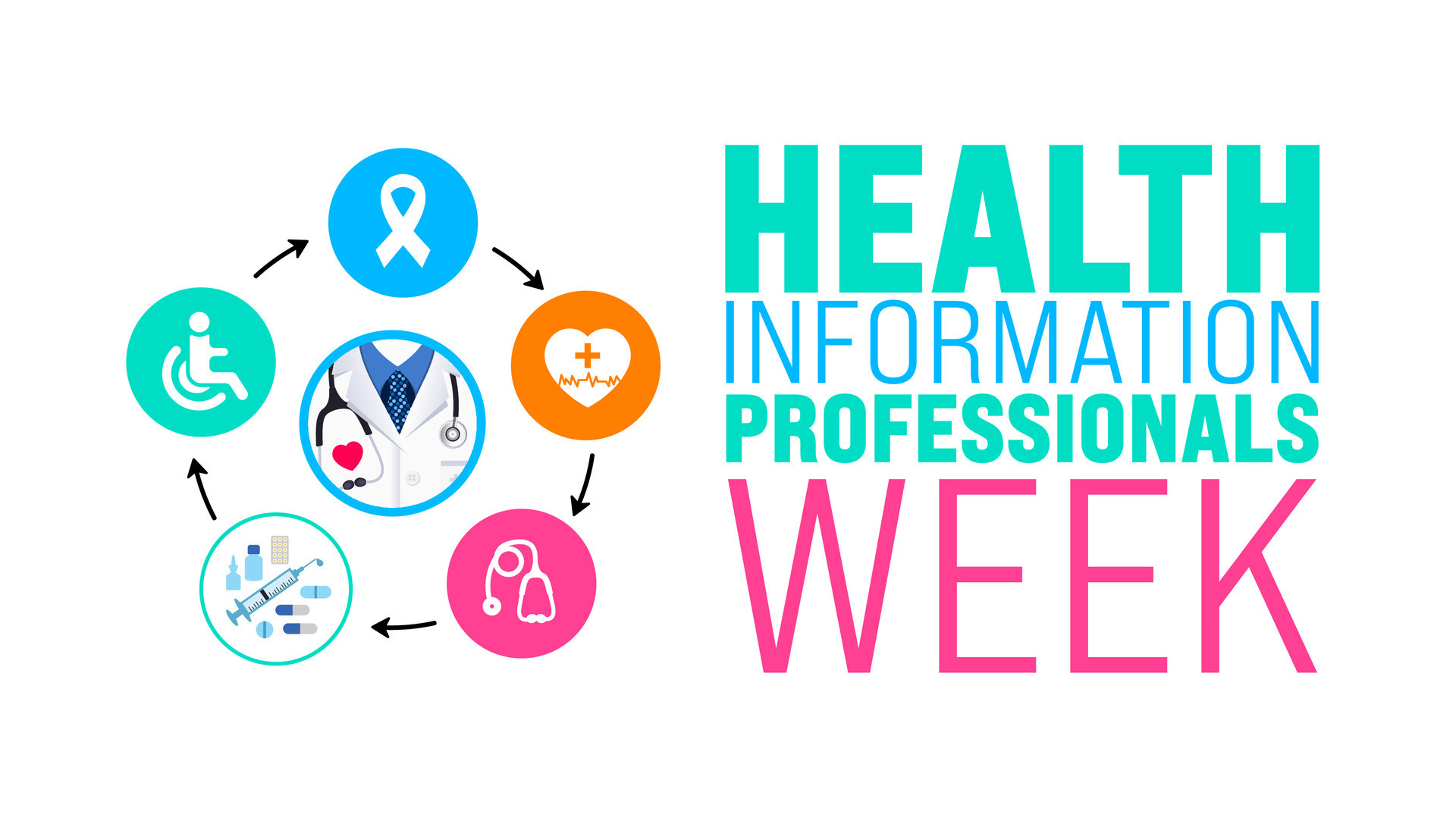 March is Health Information Professionals Week background template