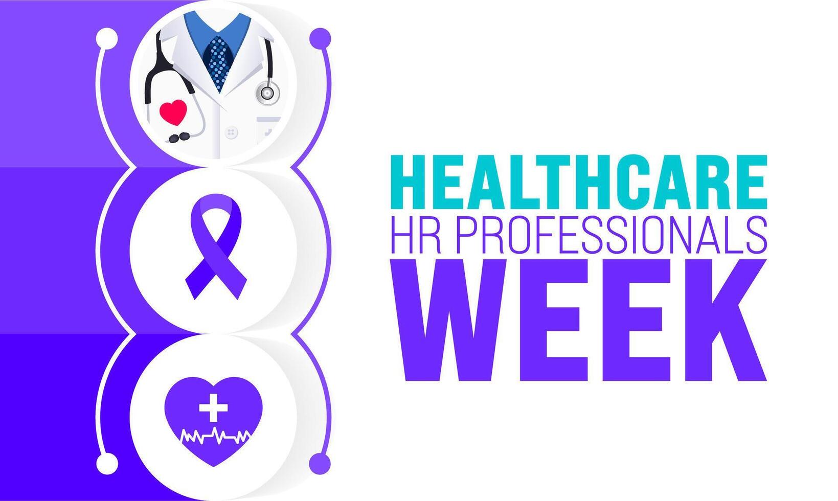 March is Healthcare HR Professionals Week background template. Holiday concept. use to background, banner, placard, card, and poster design template with text inscription and standard color. vector