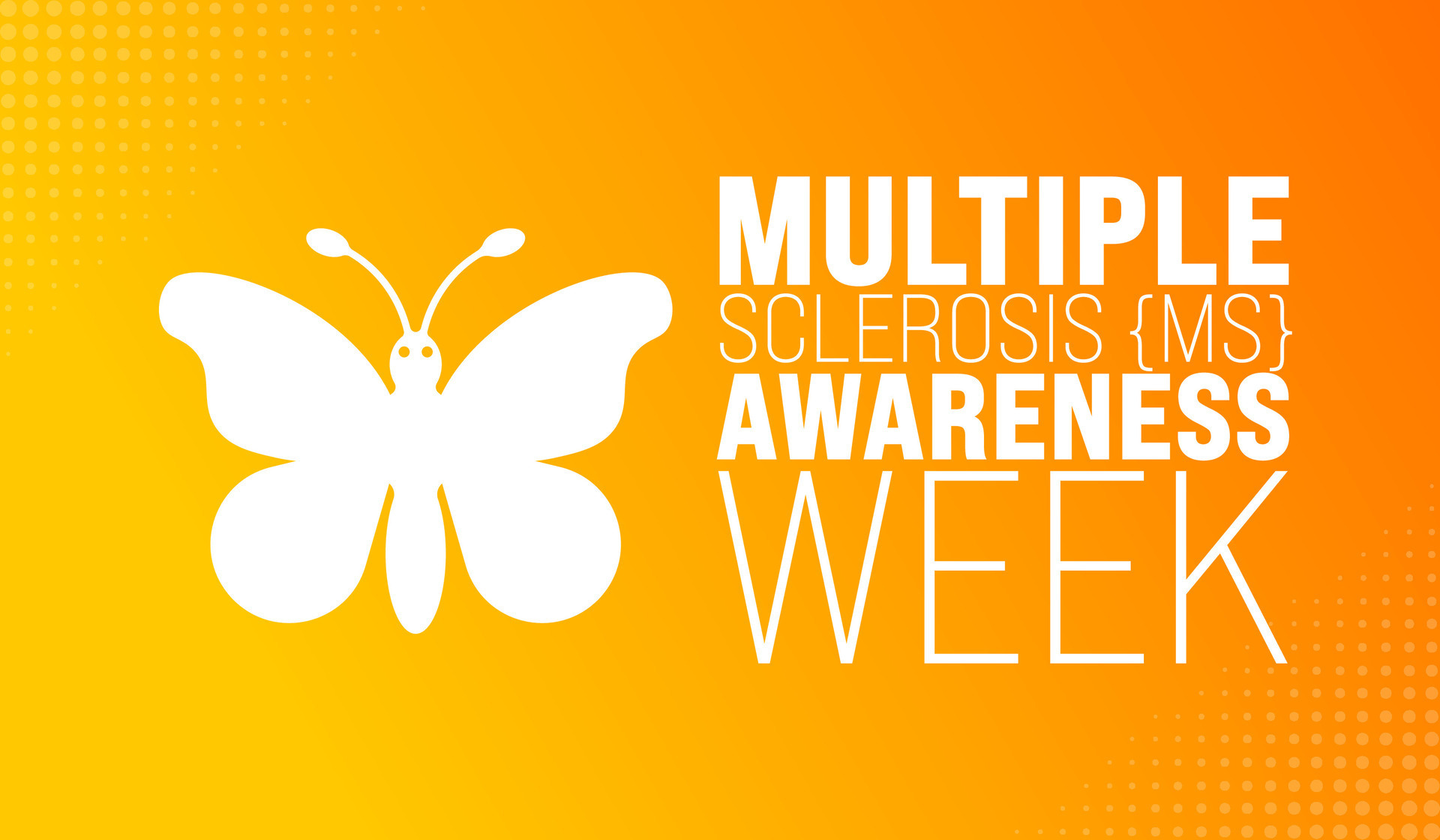 March is multiple Sclerosis MS Awareness Week background template
