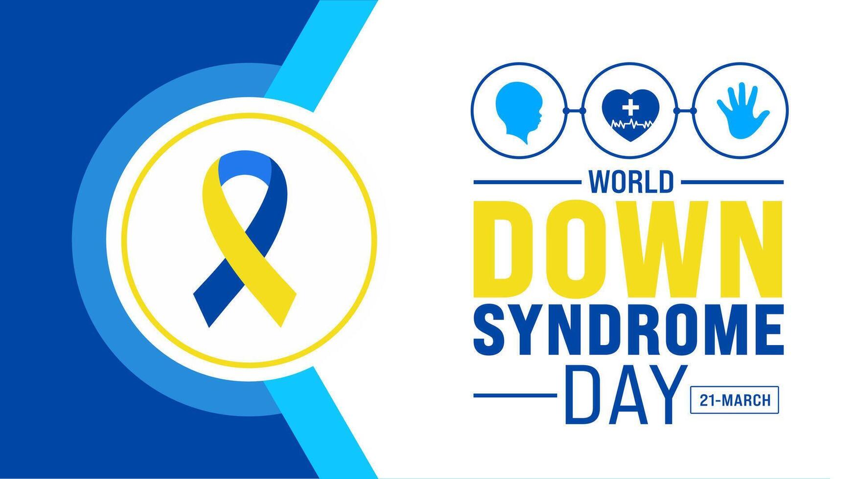 March is World Down Syndrome Day background template. Holiday concept. use to background, banner, placard, card, and poster design template with text inscription and standard color. vector