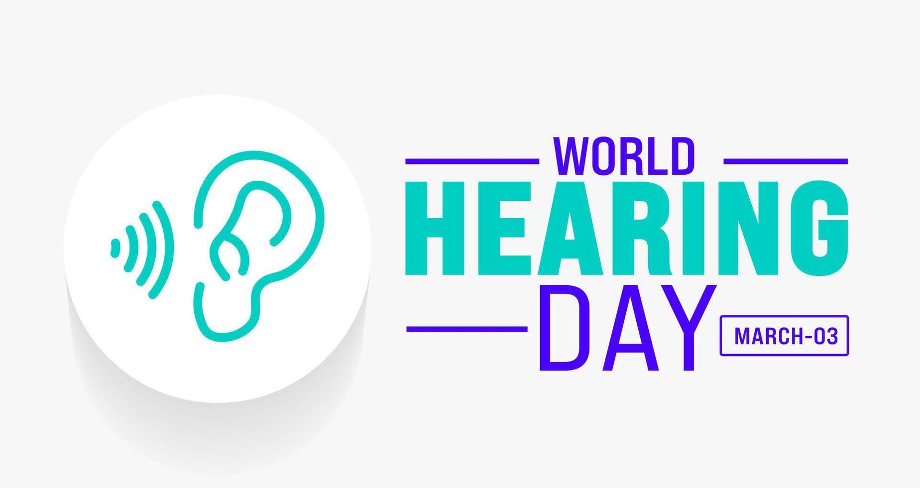 March is World Hearing Day background template. Holiday concept. use to background, banner, placard, card, and poster design template with text inscription and standard color. vector illustration.