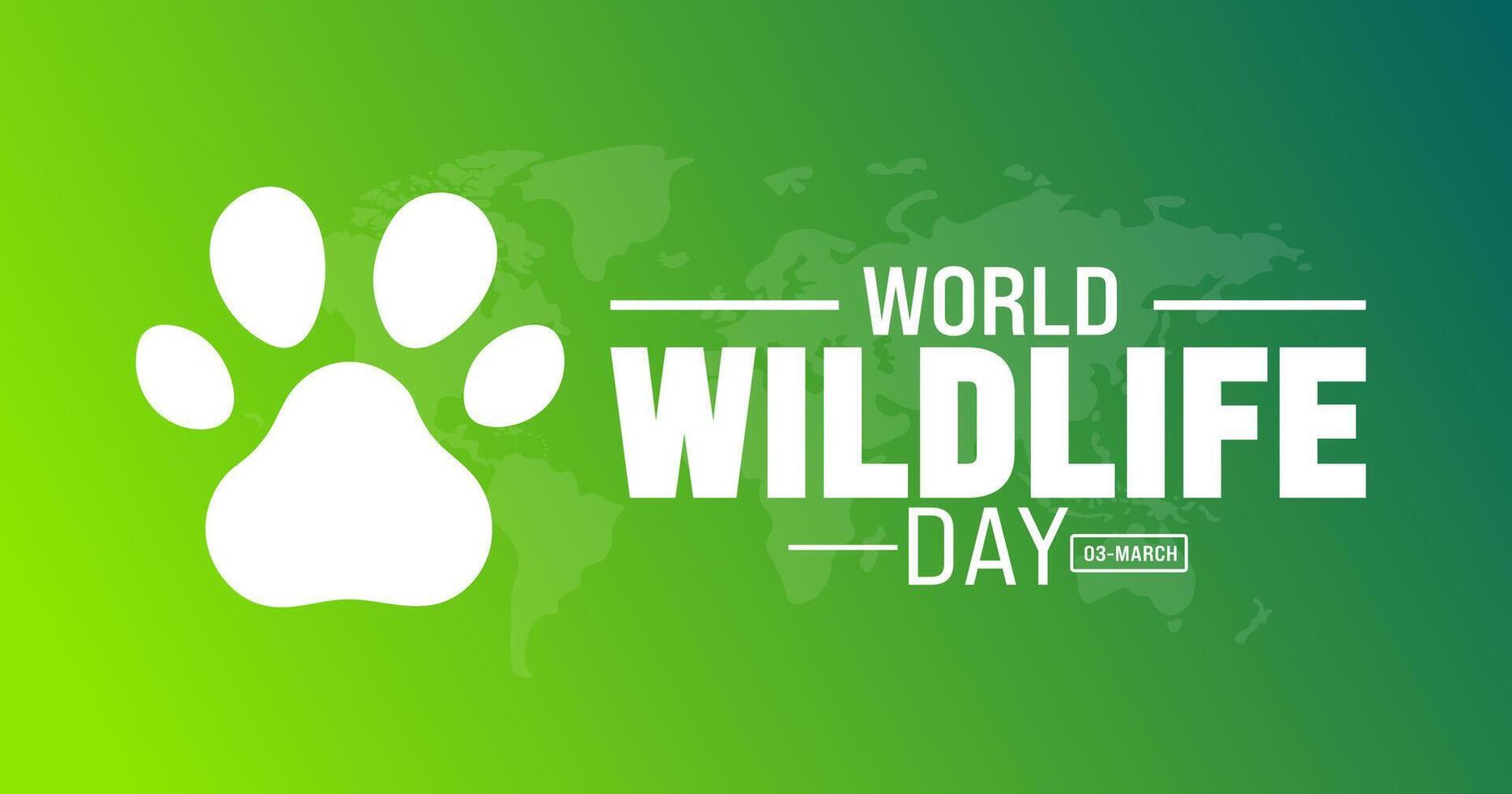 March is World Wildlife Day background template. Holiday concept. use to background, banner, placard, card, and poster design template with text inscription and standard color. vector illustration.