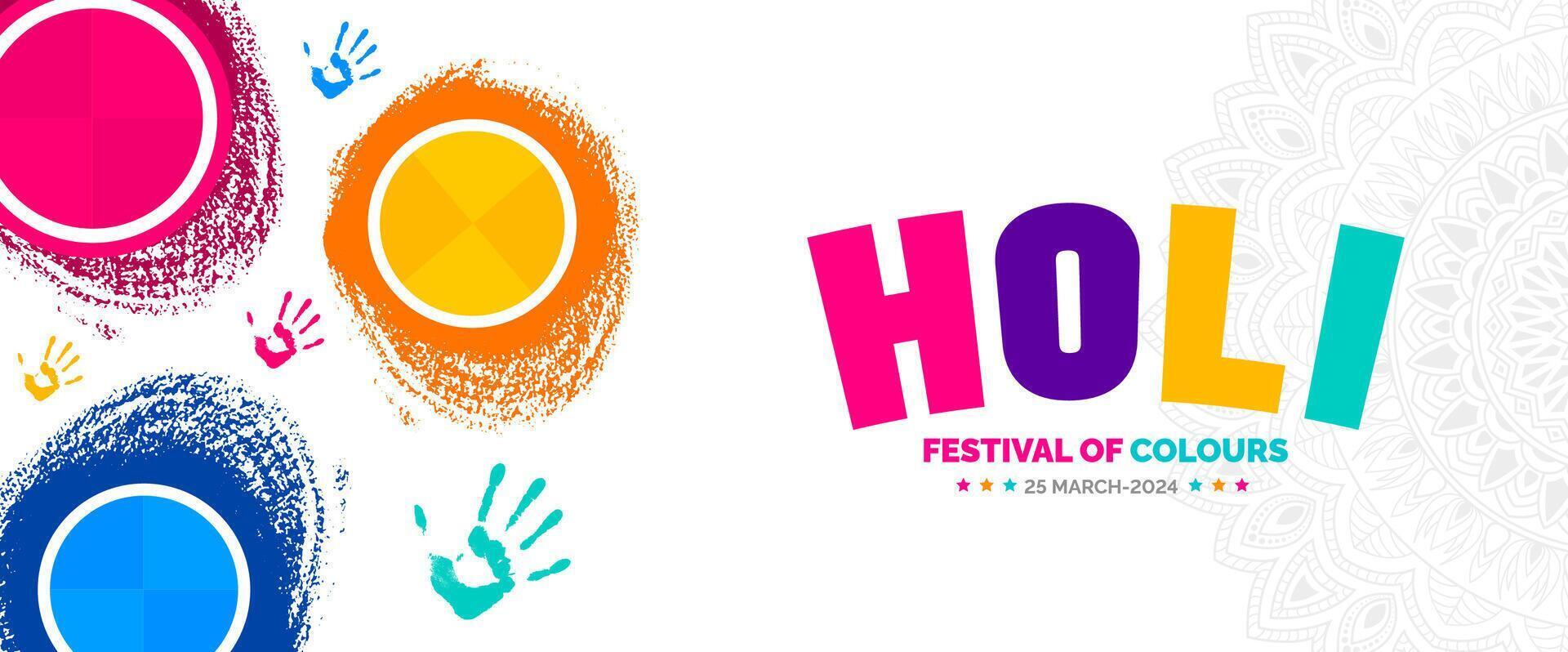 marzo es contento holi indio festival antecedentes con gulal polvo color. contento holi antecedentes diseño. ilustración. vector