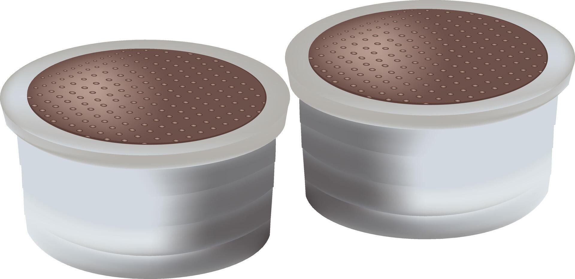 Digital graphic of two classic white salt and pepper shakers with perforated tops vector