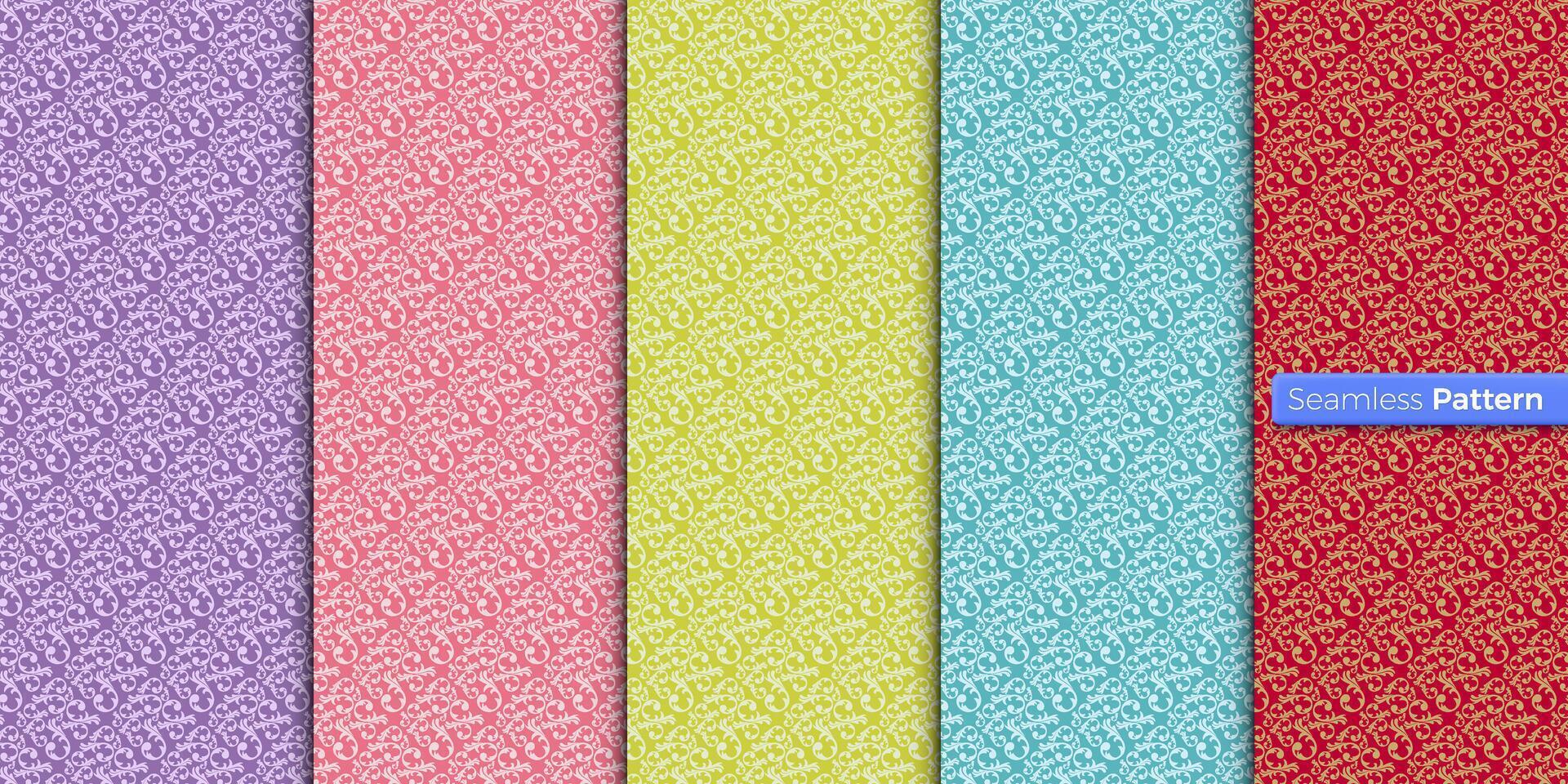 Abstract asian floral pattern. leaf, Oriental, Scandinavian, Chinese, Japanese, Morocco, Meadow, Wildflower. For wallpaper, wrapper, textiles, fabric, souvenirs, surface. Seamless pattern vector. vector