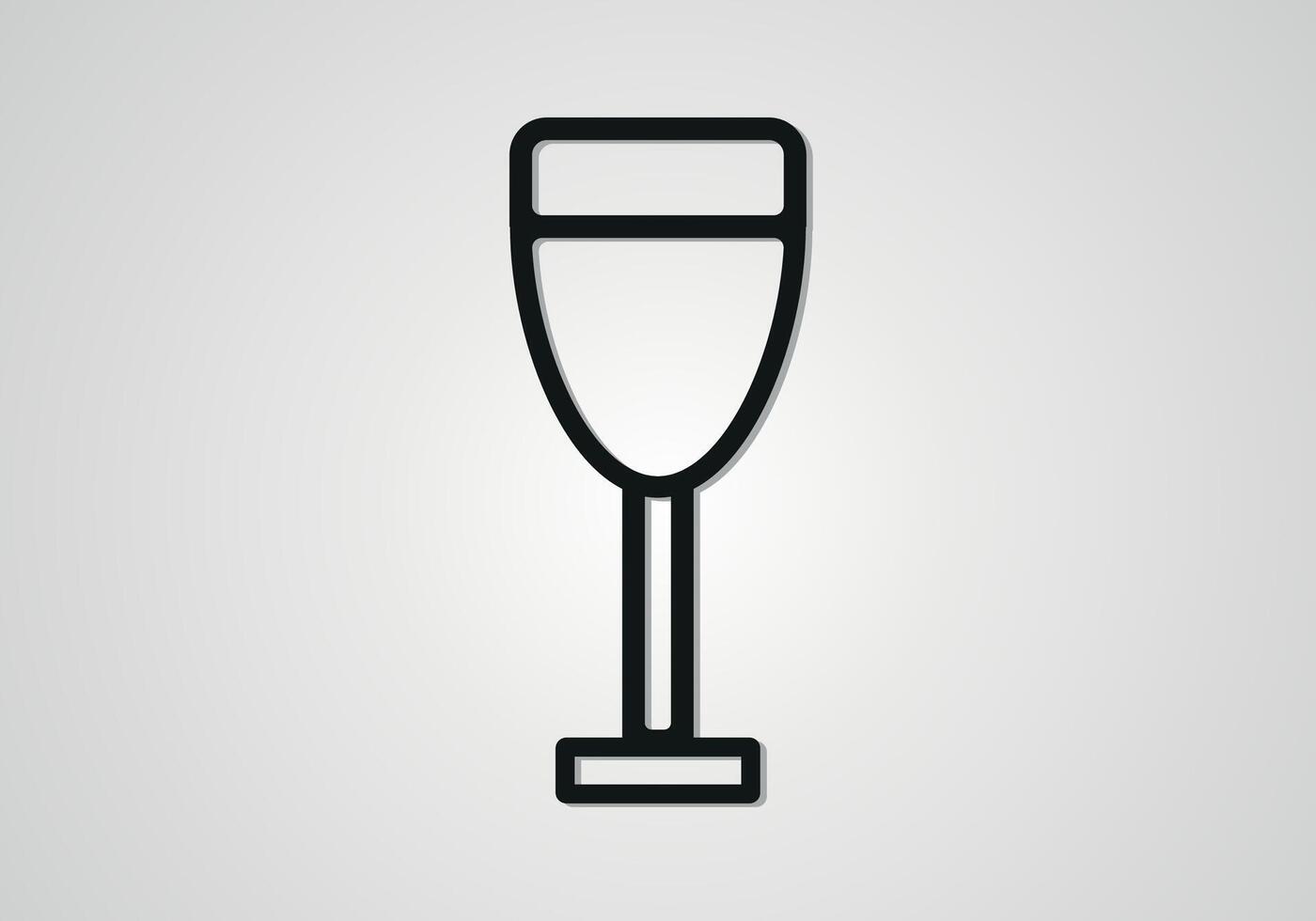 Copa de vino icono. alcohólico bebida símbolo. vector ilustración.