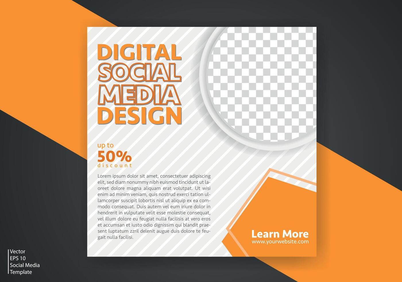 Modern Social Media Template. Discount Promo Template. Social Media Post Template. Social Media Banner vector