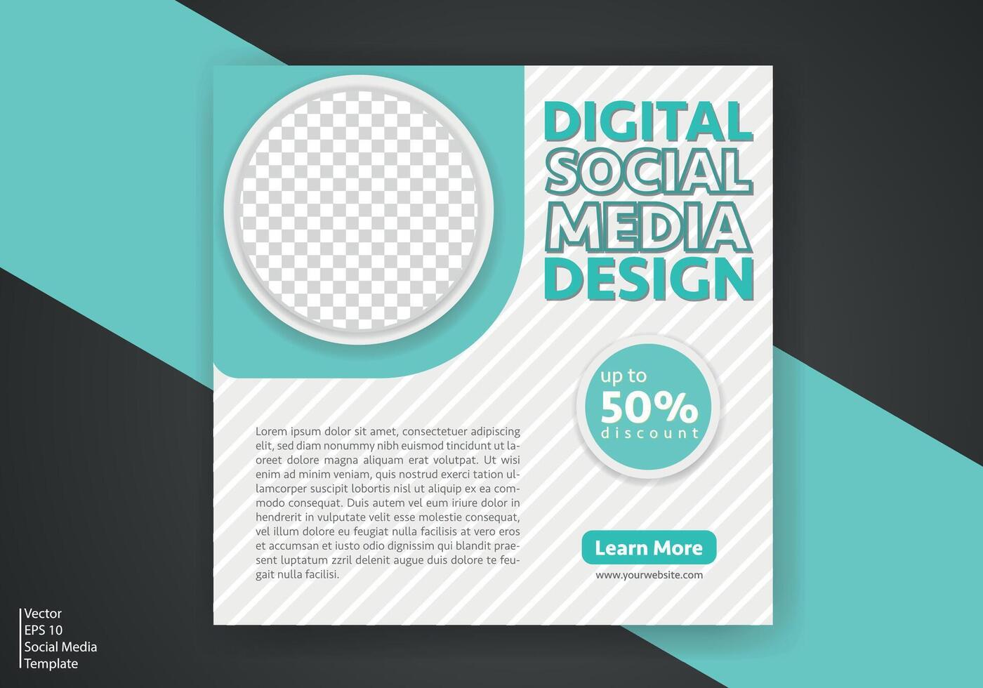 Modern Social Media Template. Discount Promo Template. Social Media Post Template. Social Media Banner vector