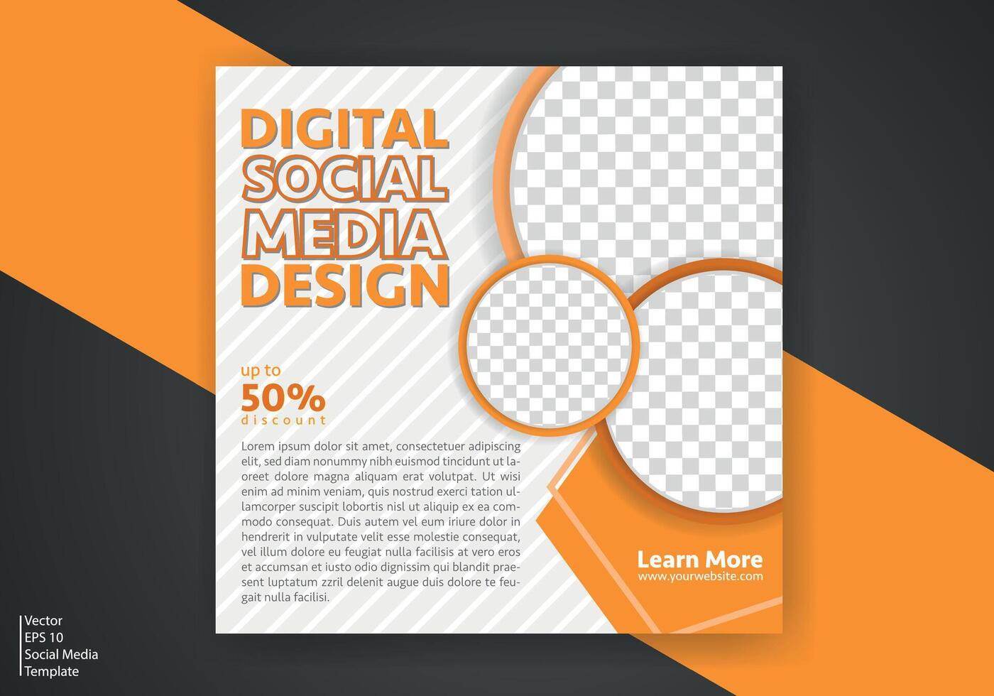 Modern Social Media Template. Discount Promo Template. Social Media Post Template. Social Media Banner vector