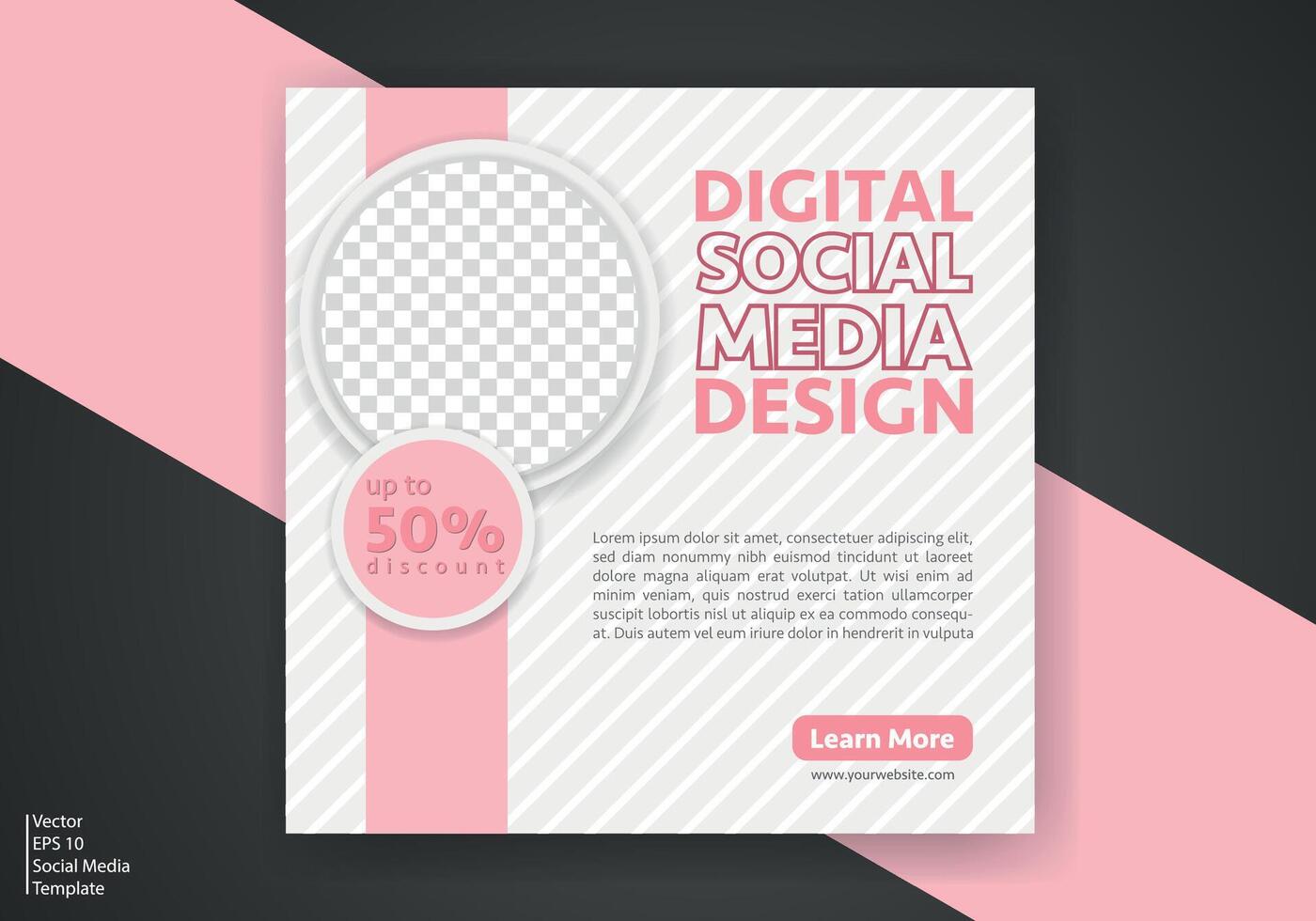 Modern Social Media Template. Discount Promo Template. Social Media Post Template. Social Media Banner vector