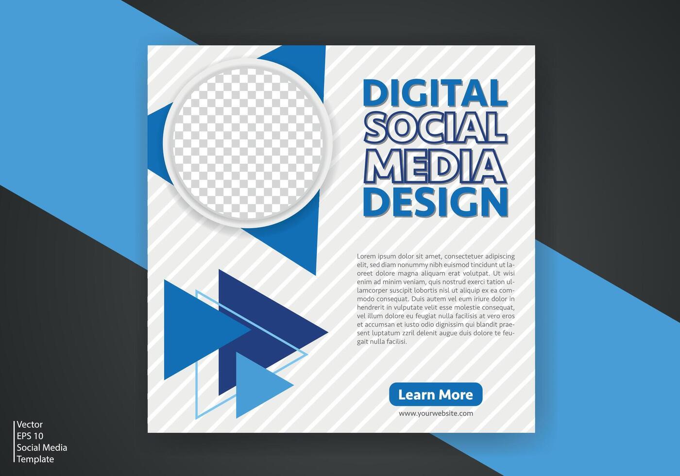 Modern Social Media Template. Discount Promo Template. Social Media Post Template. Social Media Banner vector