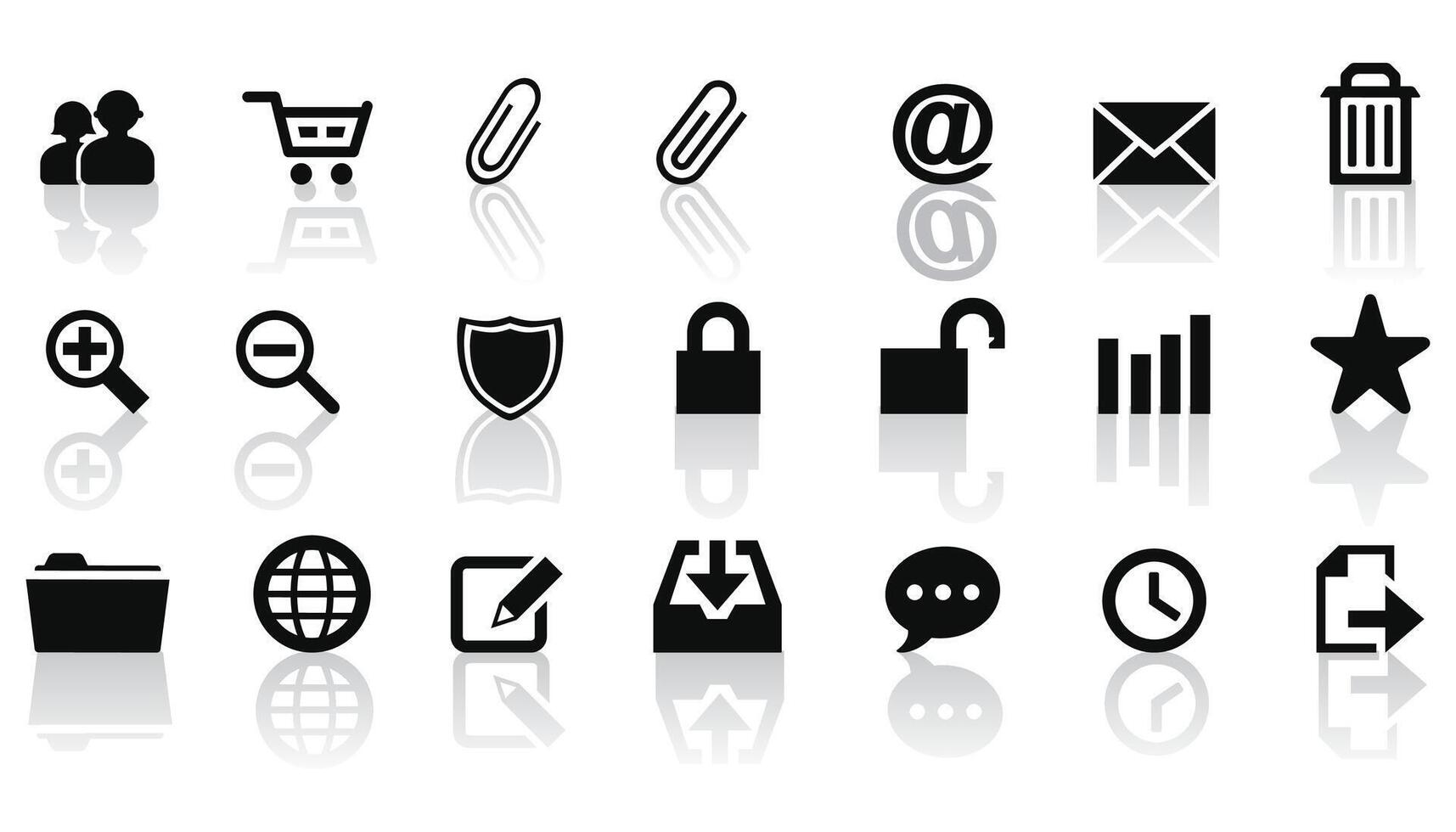 Collection of simple web icons. various web elements. Universal web icons for use in web and mobile UI vector
