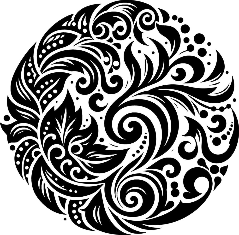 design of a variety of motifs that unite into a shape. beautiful flower vector