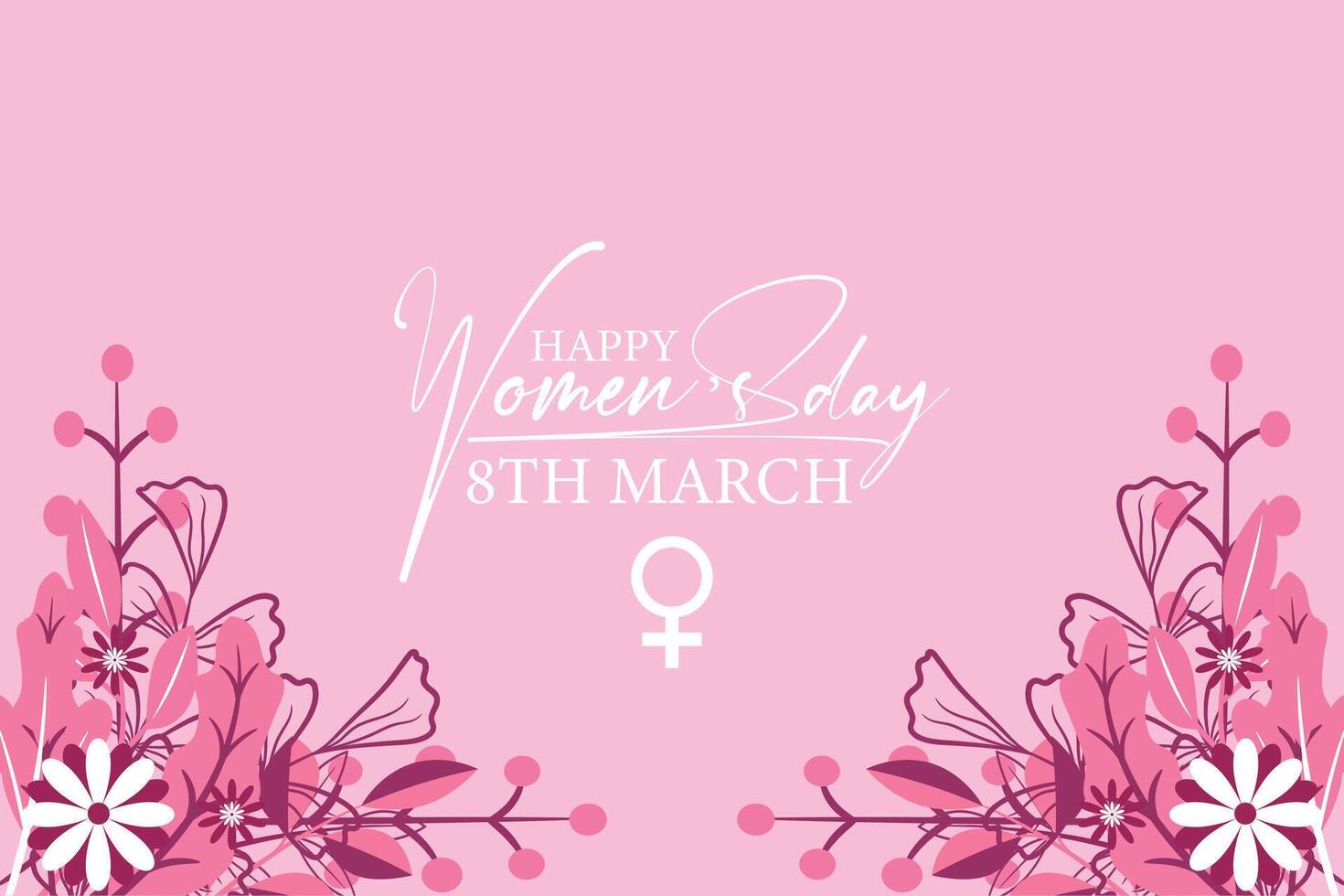 8 March, women's Day greeting card and Happy Women's Day banner design, placard, card, and poster design template with text inscription and standard color,  International Women's Day celebration, vector