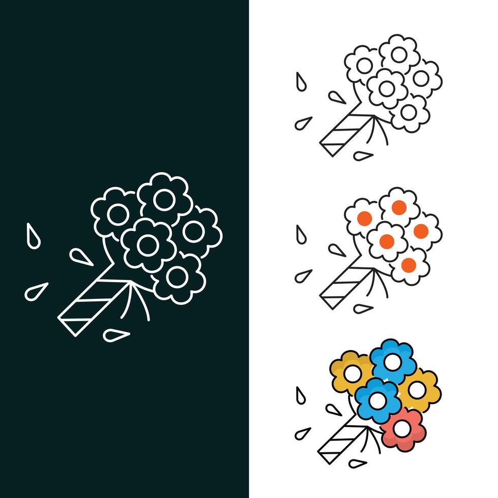 Bouquet Toss Vector Icon Design