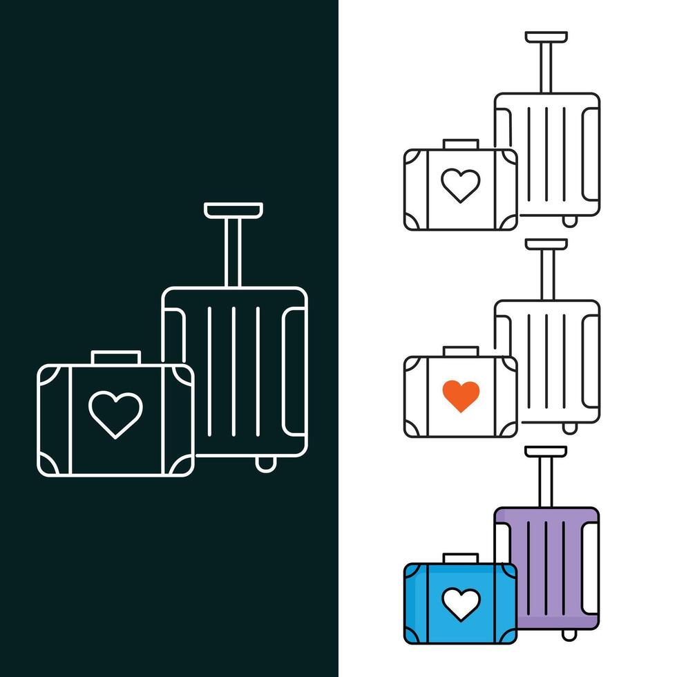 Luggage Vector Illustration Icon Design