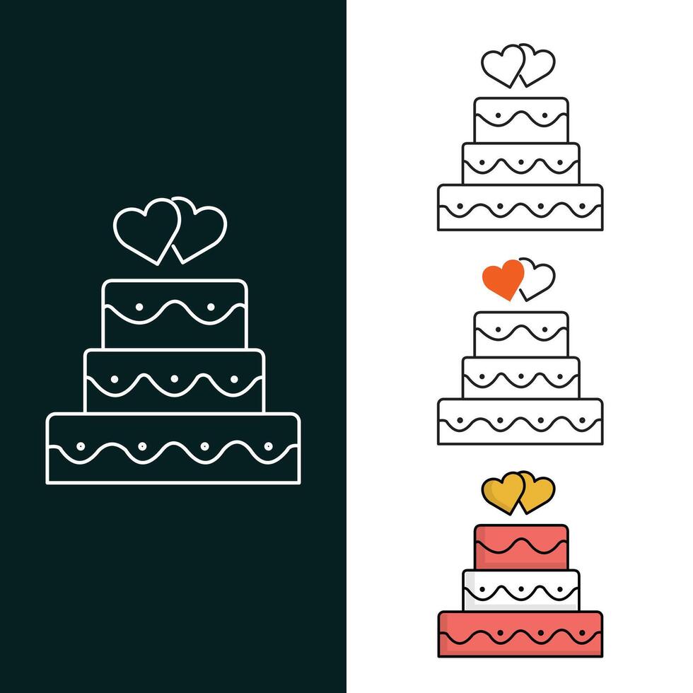 Cake Vector Icon Design