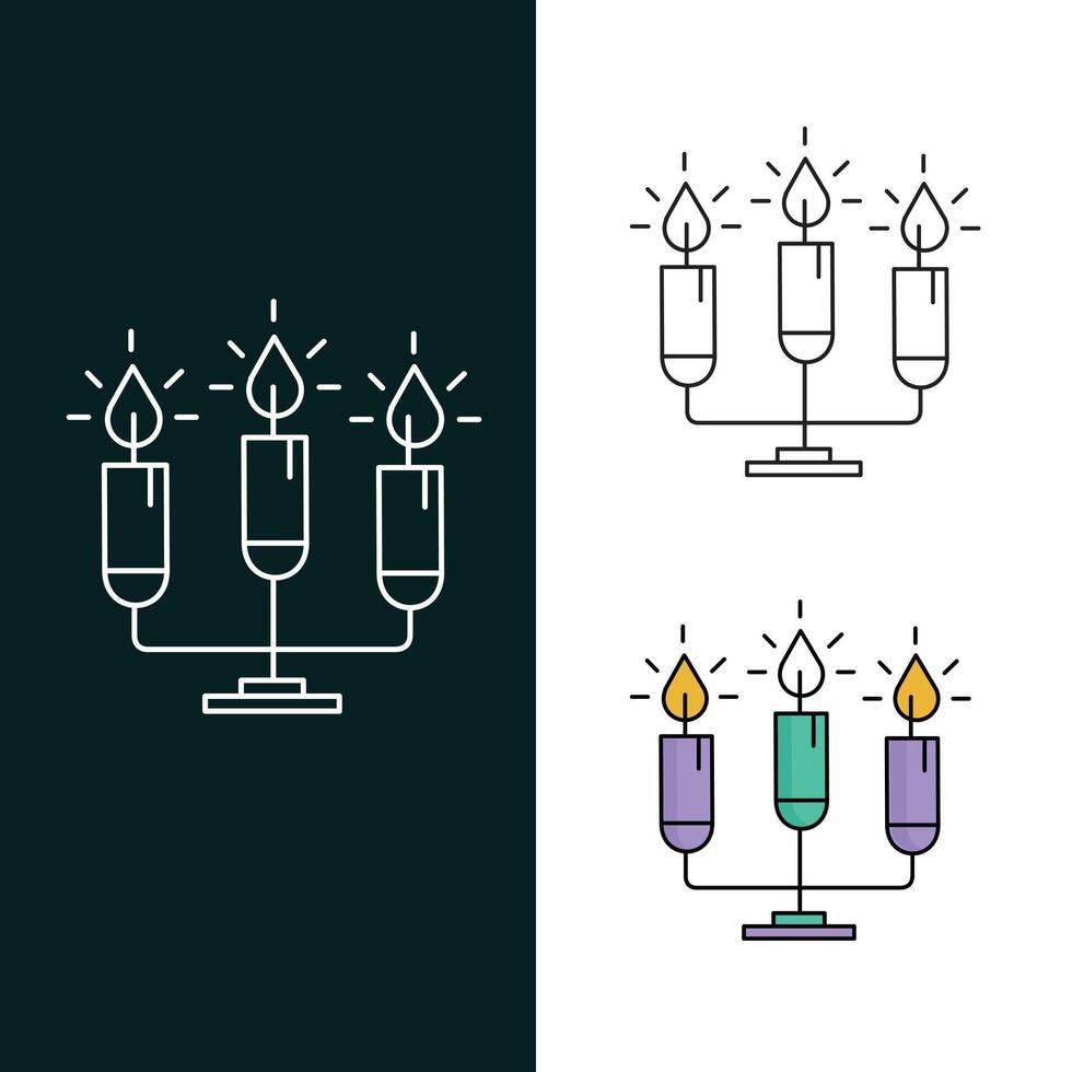 Candelabrum vector Icon Design