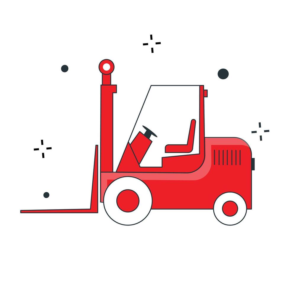 Forklift Vector Illustration Icon Design