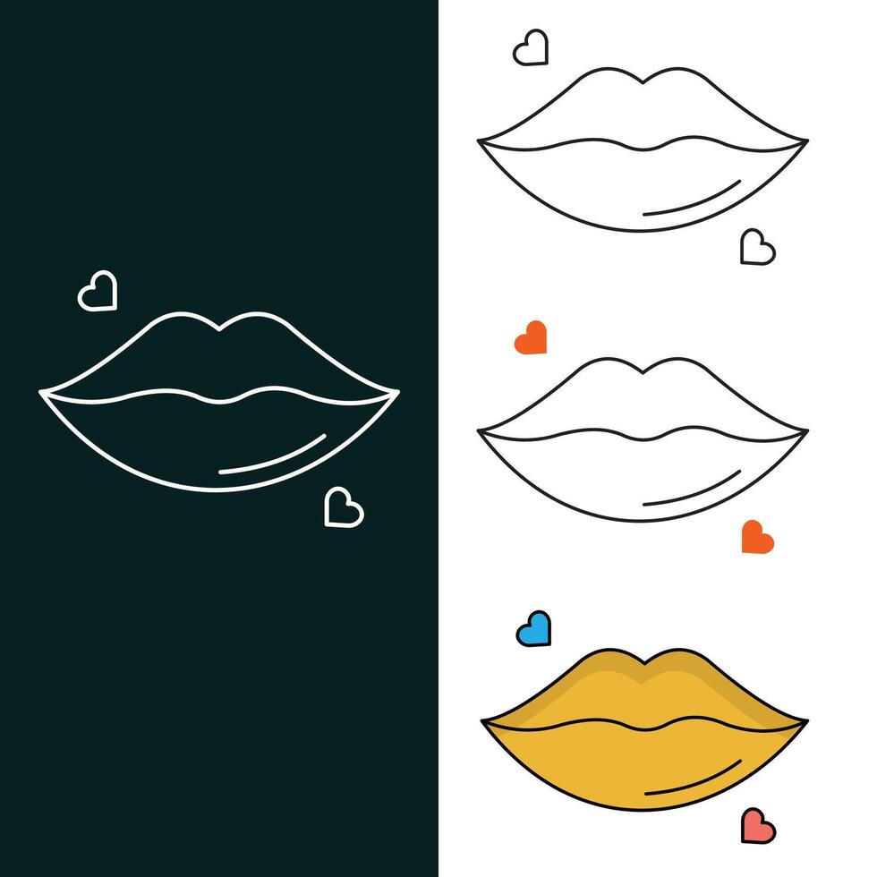 Beso vector ilustración icono diseño