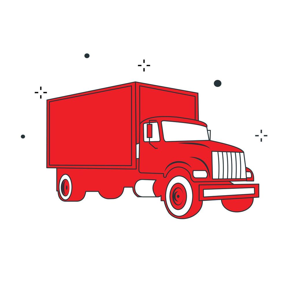 entrega camión vector ilustración icono diseño