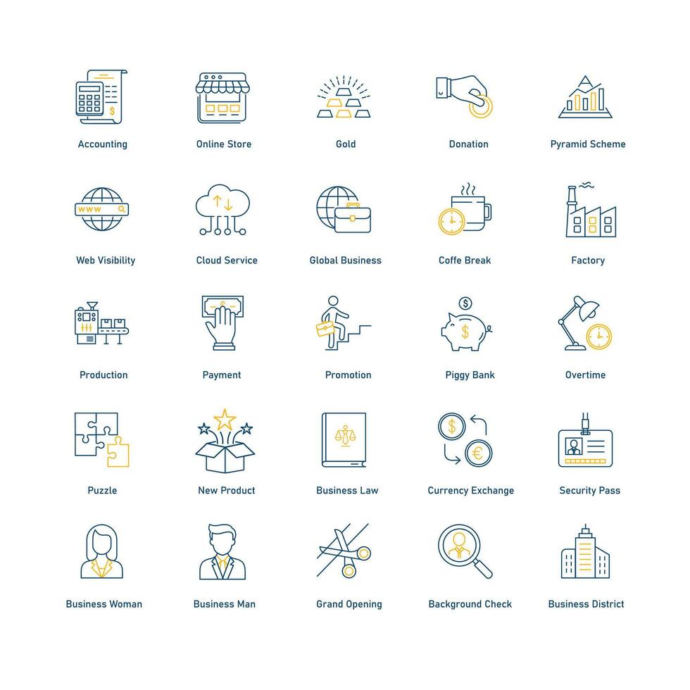 Financial Business Vector Icon Pack