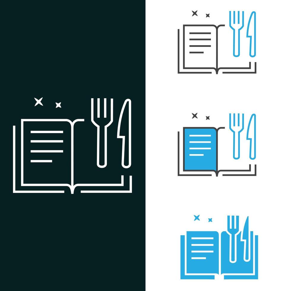 Menu, Cookbook Vector Illustration Icon Design