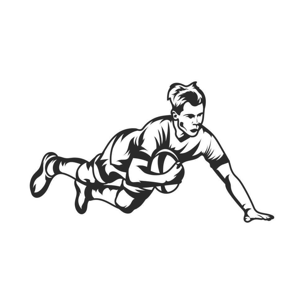 Rugby Player Stock Vector