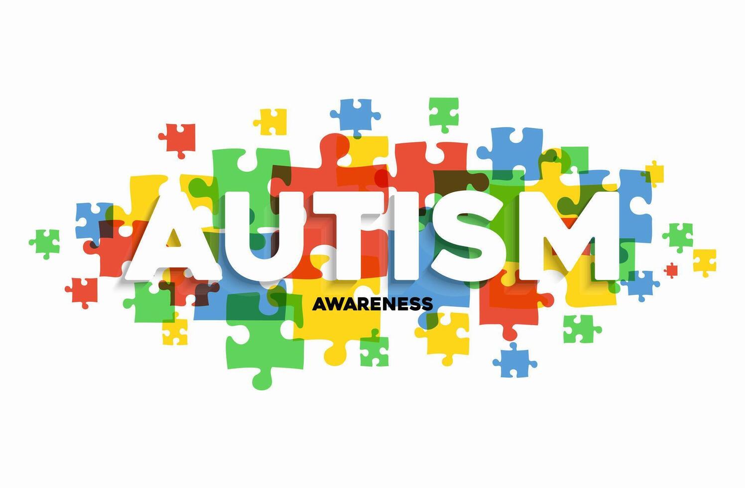 World autism awareness day. Colorful puzzle vector design sign. Symbol of autism. Medical flat illustration. Health care