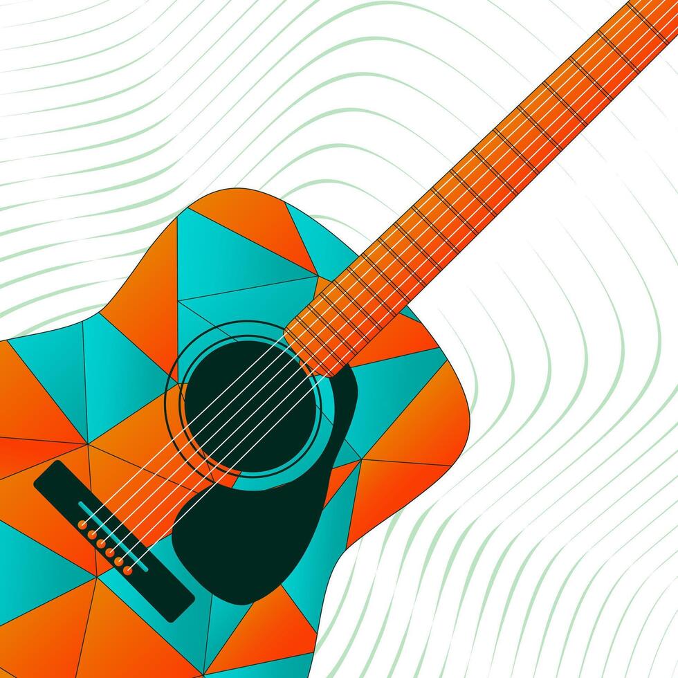 Guitarr Lesson concept waves background vector