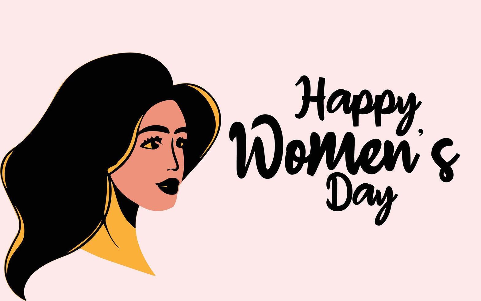 Happy International women's Day, Happy International women's Day on March 8th flat design vector illustrations