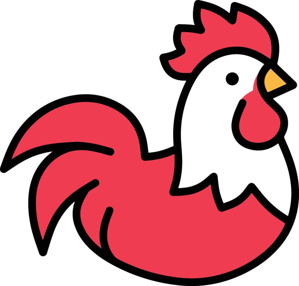 Rooster chicken cartoon design vector