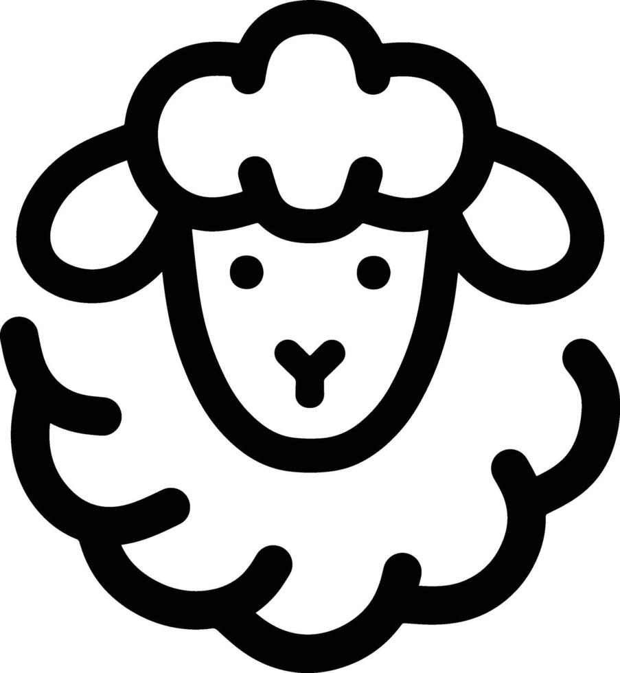 linda oveja diseño logo vector