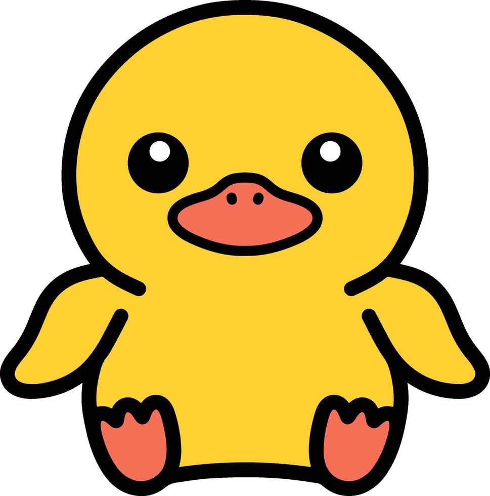 Little duck cartoon vector