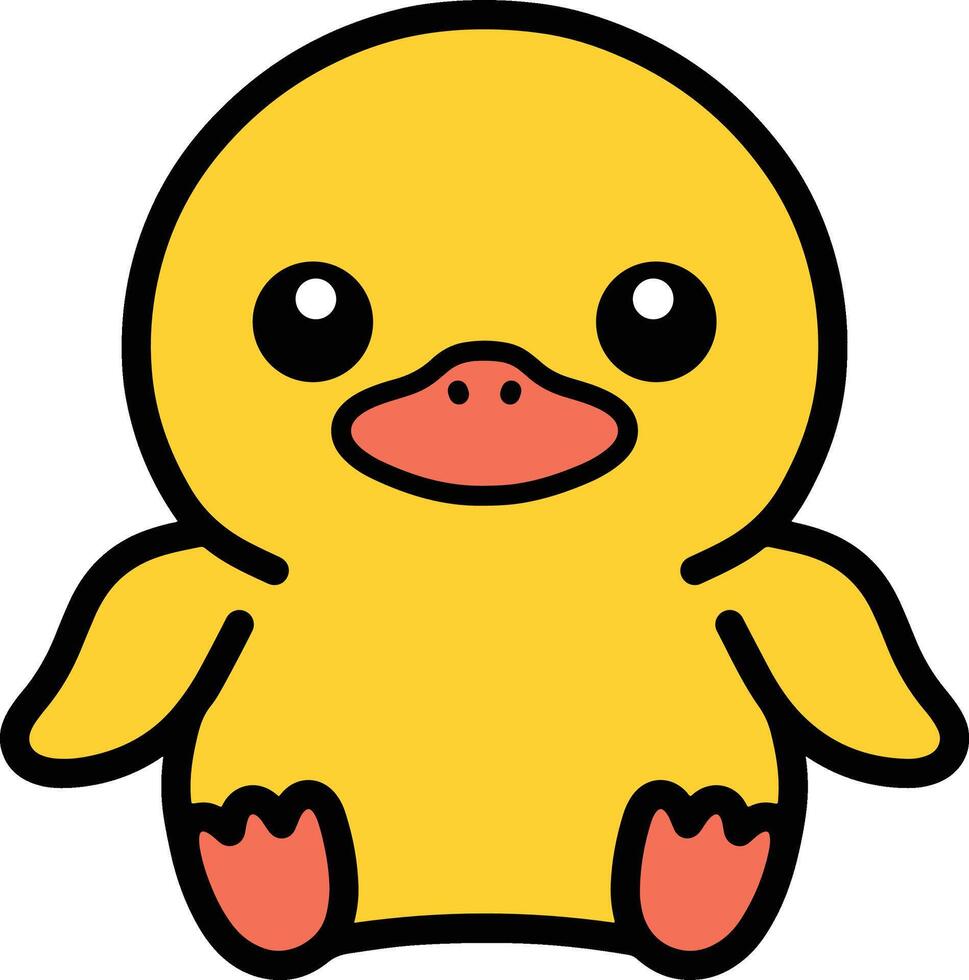 pequeño Pato dibujos animados vector