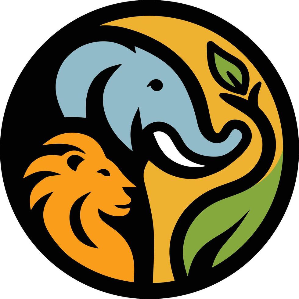 logotipo de animales sencillos vector