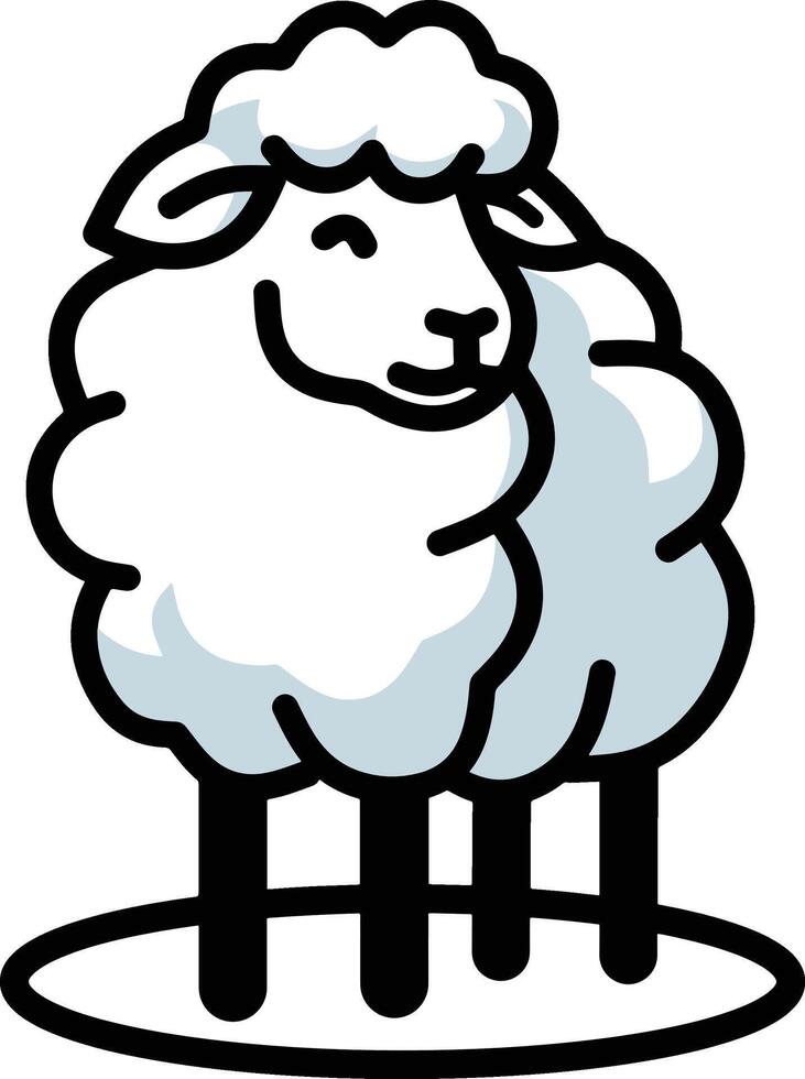 Cute sheep design logo vector